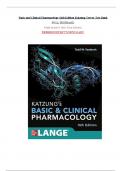 Test Bank For Basic and Clinical Pharmacology 16th Edition by Bertram G&period; Katzung&vert;&vert;ISBN NO-10&comma;1260463303&vert;&vert;ISBN NO-13&comma;978-1260463309 &vert;&vert;chapter 1-15&vert;&vert;Complete Guide A&plus;&plus;