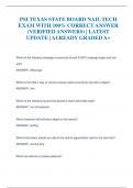 PSI TEXAS STATE BOARD NAIL TECH  EXAM WITH 100&percnt; CORRECT ANSWER  &lpar;VERIFIED ANSWERS&rpar; &vert; LATEST  UPDATE &vert; ALREADY GRADED A&plus;