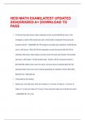 HESI MATH EXAM&vert;LATEST UPDATED 2024&vert;GRADED A&plus; &vert;DOWNLOAD TO PASS