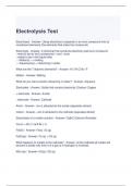 Electrolysis Test 100 % solved