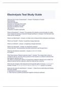 Electrolysis Test Study Guide latest updated
