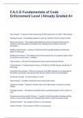 F&period;A&period;C&period;E Fundamentals of Code Enforcement Level I Already Graded A&plus;