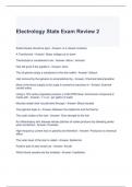 Electrology State Exam Review Questions and Answers
