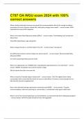  C787 OA WGU exam 2024 with 100&percnt; correct answers