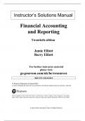 Solution Manual for Financial Accounting and Reporting&comma; 20th Edition by Jamie Elliott&comma; Barry Elliott
