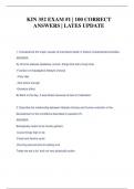 KIN 352 EXAM &num;1 &vert; 100 CORRECT  ANSWERS &vert; LATES UPDATE