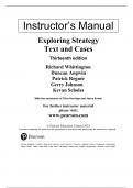 Solution Manual For Exploring Strategy Text and Cases, 13th Edition by Richard Whittington; Patrick Regnér; Duncan Angwin; Gerry Johnson; Kevan Scholes