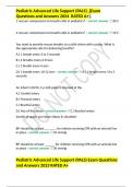 Pediatric Advanced Life Support (PALS) ,[Exam Questions and Answers 2024  RATED A+].