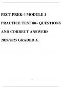 PECT PREK-4 MODULE 1 PRACTICE TEST 80+ QUESTIONS AND CORRECT ANSWERS 2024/2025 GRADED A.