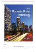 Instrutor Solution Manual For Business Driven Technology, 9th Edition by Paige Baltzan Amy Phillips Chapter (1-18)
