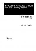 Instructor Manual for Economics, 14th Edition by Michael Parkin