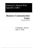 Instructor Manual For Business Communication Today, 15th Edition by Courtland L. Bovee,  John V. Thill