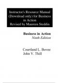 Instructor Manual Business in Action, 9th Edition by Philip Kotler, John T. Bowen, Seyhmus Baloglu