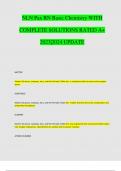 NLN Pax RN Basic Chemistry WITH COMPLETE SOLUTIONS RATED A&plus; 2023&vert;2024 UPDATE