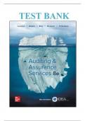 TEST BANK AUDITING & ASSURANCE SERVICES 8TH EDITION BY TIMOTHY LOUWERS, PENELOPE BAGLEY, ALLEN BLAY, JERRY STRAWSER, JAY THIBODEAU  