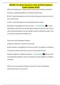 NRCME &lpar;DOT&rpar;Test Banks 2023