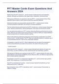 PFT Master Cards Exam Questions And Answers 2024