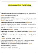 8&period;04 Semester Test&colon; World History &vert; VERIFIED COMPLETLY&vert; GRADED A&plus;