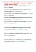 Pediatrics&colon; Asthma Exam Questions and Answers &lpar;Latest Update&rpar; Verified Answers&period;