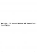WGU D115 Unit 3 Exam Questions and Answers 2024 Latest Update.