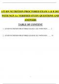 ATI RN NUTRITION PROCTORED EXAM A & B 2021 WITH NGN A&plus; VERIFIED STUDY QUESTIONS AND ANSWERS