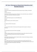 CC Test 3 Emergency Department Questions And Detailed Answers