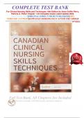      COMPLETE TEST BANK For Clinical Nursing Skills and Techniques 10th Edition by Anne Griffin Perry, Patricia A. Potter Chapter 1-43 Complete Guide Latest Update 2024.