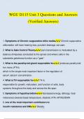 WGU D115 Unit 3 Questions and Answers &lpar;Verified Answers&rpar;