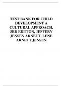 CHILD_DEVELOPMENT_A_CULTURAL_APPROACH_3RD_EDITION BY ARNETT AND JENSEN TEST BANK