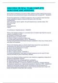 HIGH RISK OB REAL EXAM COMPLETE QUESTIONS AND ANSWERS&period;