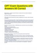 CIPT Exam Questions with Answers All Correct 