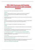 RTE 1000 Final exam All Possible Questions and Answers with Complete Solution 