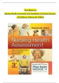 TEST BANK For Nursing Health Assessment The Foundation of Clinical Practice, 3rd Edition, Patricia M. Dillon | Verified Chapters 1 - 27 | Complete Newest Version