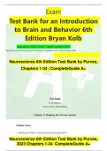 Test Bank for an Introduction to Brain and Behavior 6th Edition Bryan Kolb 