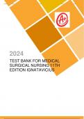 TEST BANK FOR MEDICAL SURGICAL NURSING 11TH EDITION IGNATAVICIUS