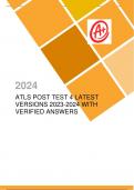 ATLS POST TEST 4 LATEST VERSIONS 2023-2024 WITH VERIFIED ANSWERS