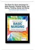 Test Bank For Davis Advantage for Basic Nursing