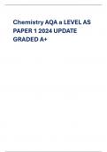 Chemistry AQA a LEVEL AS PAPER 1 2024 UPDATE GRADED A+