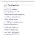 ACT WorkKeys Math&period;Actual questions and answers 2024