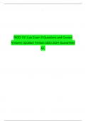 BIOD 151 Lab Exam 5 Questions and Correct Answers Updated Version 2023 2024 Guaranteed A&plus;