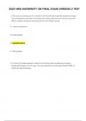 2022 HESI MATERNITY OB FINAL EXAM VERSION 2 TEST QUESTIONS AND ANSWERS GRADED A