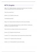 MTTC English 48 Review &vert; Questions with 100&percnt; Correct Answers &vert; Verified