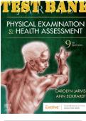 Test Bank Physical Examination and Health Assessment, 9th Edition by Carolyn Jarvis........@Recommended