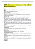 ESB v&period;2 Domain 1 Entrepreneurship & Small Business Concepts