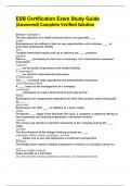 ESB Certification Exam Study Guide &lpar;Answered&rpar; Complete Verified Solution