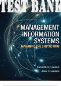 Test Bank for Management Information Systems 15th Edition
