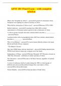 AFST 201 Final Exam&mdash;with complete solution