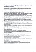 NASM Behavior Change Specialist Exam Questions With Complete Solutions&period;