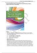 TEST BANK FOR Psychiatric-Mental Health Nursing 8th edition by Sheila L. Videbeck UPDATED ALL CHAPTERS