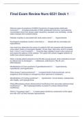Final Exam Review Nurs 6531 Deck 1 GRADED A&plus;&plus;